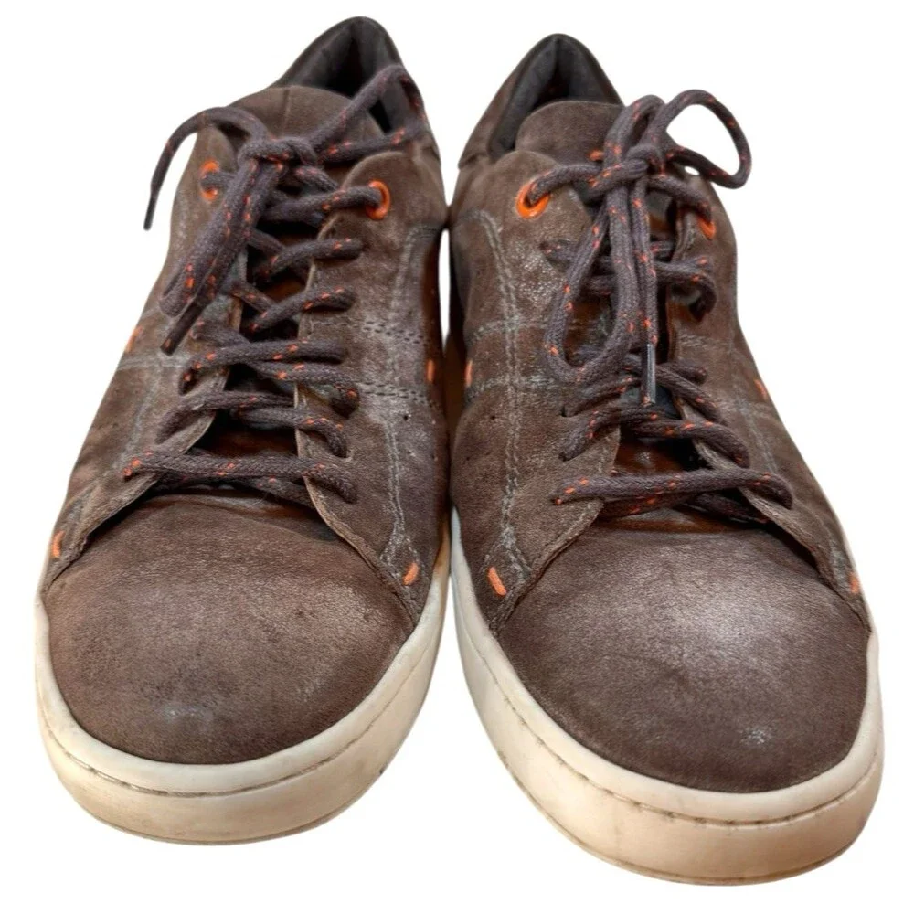 ROAN By Bed Stu Tennis Shoes 9 Men Henson Burnished Dark Grey Distressed Leather
